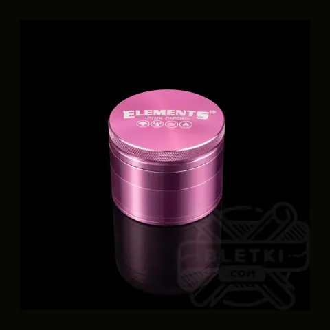 Grinder metalowy Elements 54mm - 4 częściowy z magnesem różowy (pink)