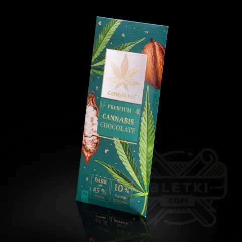 Czekolada konopna Cannaline Cannabis Chocolate Dark Premium (80 g) - gorzka