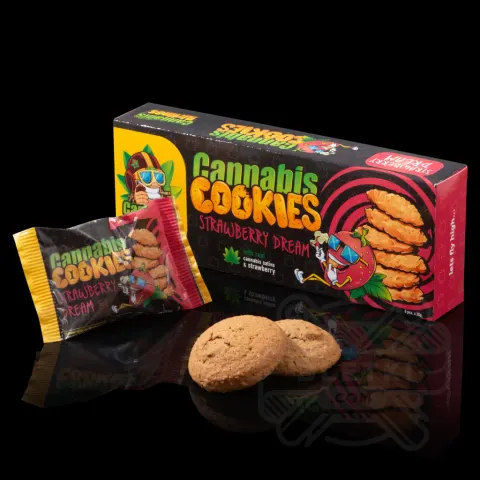Ciasteczka konopne Cannabis Cookies CBD Strawberry Dream