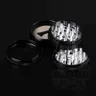 Aluminiowy młynek (grinder) 54mm - 4 częściowy z magnesem (czarny)