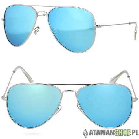 Okulary AviatorMirror Blue niebieskie