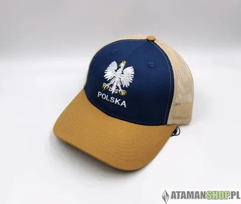 Czapka z daszkiem Orzeł siatka pomarańcz