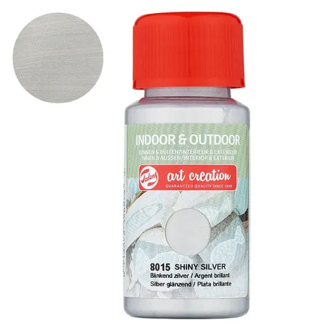 Farba Indoor & Outdoor Opaque Art Creation 50 ml - 8015 Shiny silver