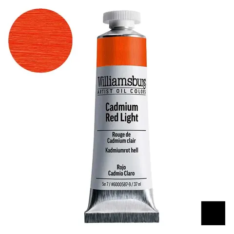Farba olejna Williamsburg Artist Oil Colors 37 ml - 0587 Cadmium Red Light