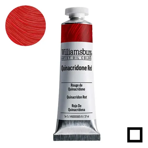 Farba olejna Williamsburg Artist Oil Colors 37 ml - 0665 Quinacridone Red