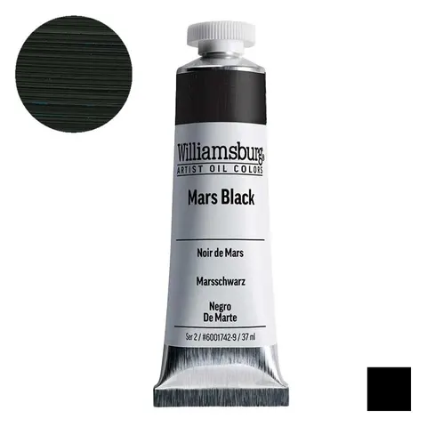 Farba olejna Williamsburg Artist Oil Colors 37 ml - 1742 Mars Black