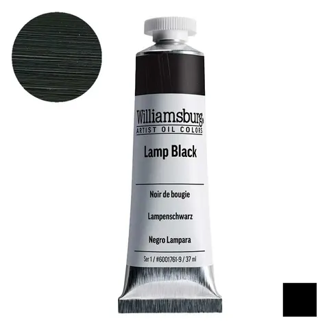 Farba olejna Williamsburg Artist Oil Colors 37 ml - 1761 Lamp Black