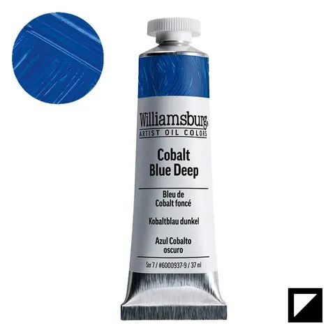 Farba olejna Williamsburg Artist Oil Colors 37 ml - 0937 Cobalt Blue Deep