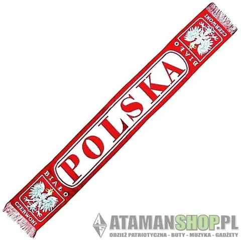 Szalik Biało Czerwony Orzeł Polska Patriotyczny czerwoni