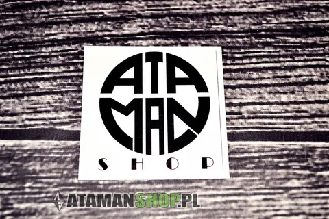 Vlepka naklejka AtamanShop kółko klasyk czarno biała