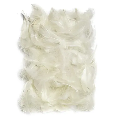 Piórka dekoracyjne dpCraft 5 - 12 cm 10 g - ecru