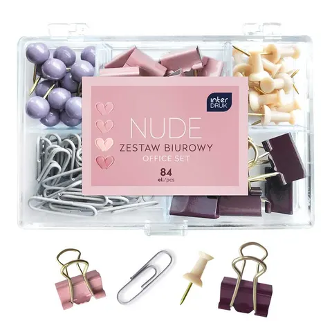 Zestaw biurowy Interdruk Nude 80 elementów