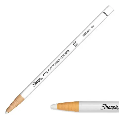 Marker woskowy dermatograf Peel-Off Sharpie China Marker Biały