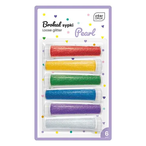 Brokat sypki Interdruk zestaw 6 x 7 g Pearl
