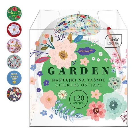 Naklejki na rolce Interdruk 120 szt. Garden