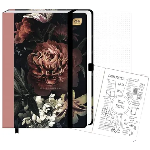 Organizer Bullet Journal Interdruk Flowers - A5, 288 ark.