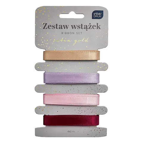 Wstążki Interdruk zestaw 4 szt. Satin Gold