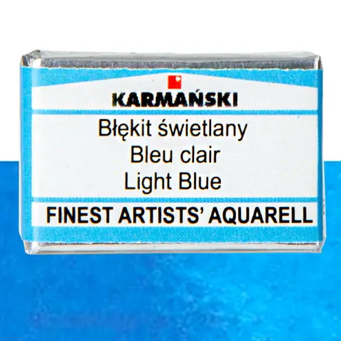 Farba akwarelowa Karmański kostka S1 - 385 Błękit Świetlany