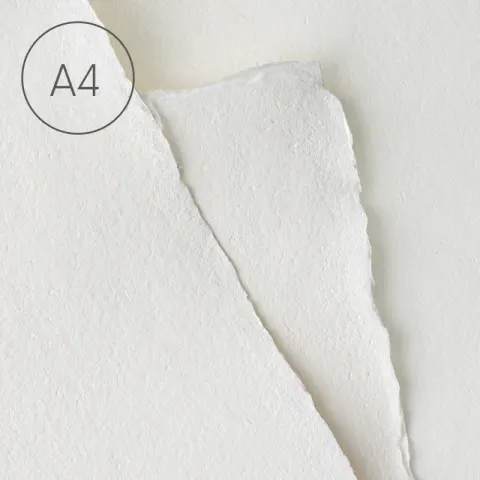 Papier czerpany A4 gładki Biały