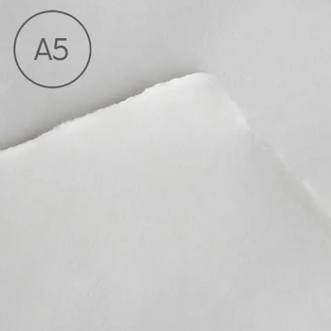 Papier czerpany A5 gładki Biały