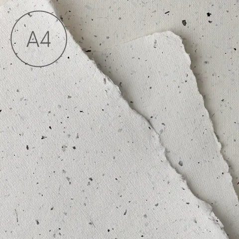 Papier czerpany A4 len Mięta