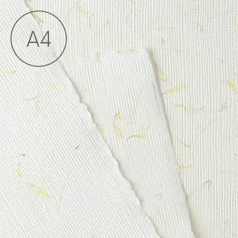 Papier czerpany z kwiatami A4 juta Nagietek