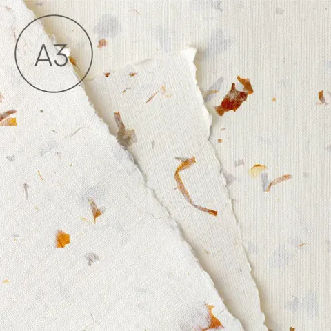 Papier czerpany A3 len Cebula