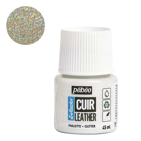 Brokat Pebeo Setacolor Leather Glitter 45 ml Iridescent