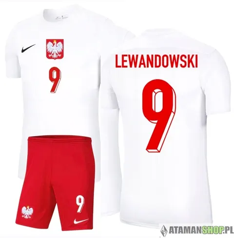 Koszulka spodenki Polska Lewandowski 9 Nike