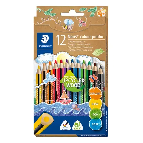 Kredki trójkątne Staedtler Noris Jumbo 12 kolorów