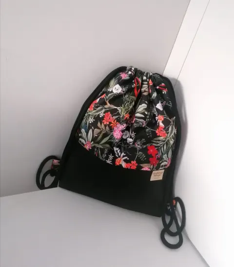 Worko-plecak Damski Dark Blooming Garden