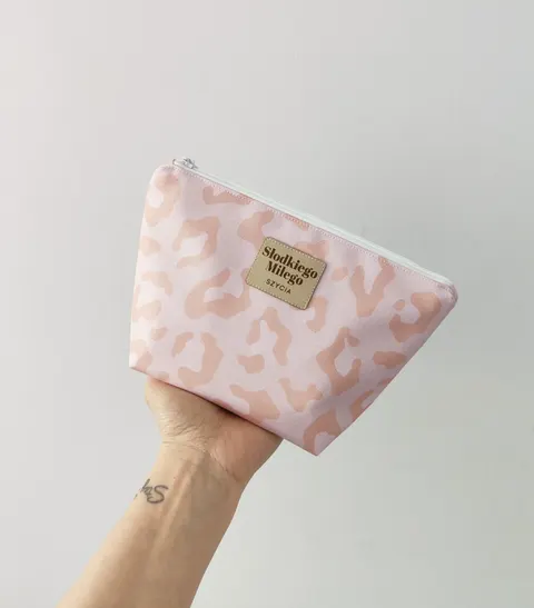 Kosmetyczka Mała Peach Leopard Print