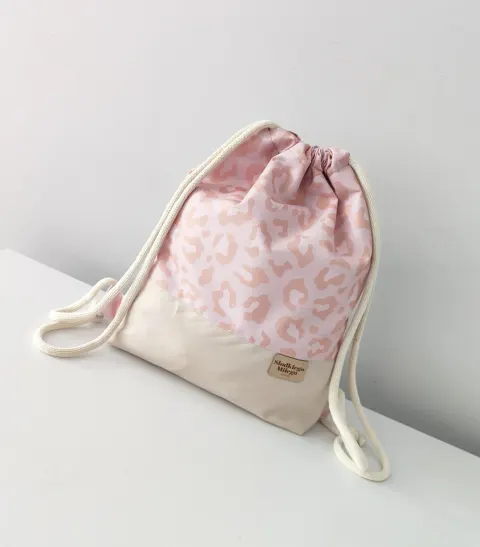 Worko-plecak Dziecięcy Peach Leopard Print