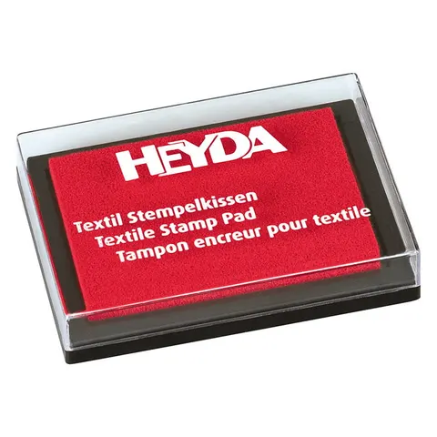 Poduszka do stempli z tuszem do tekstyliów Heyda - czerwony