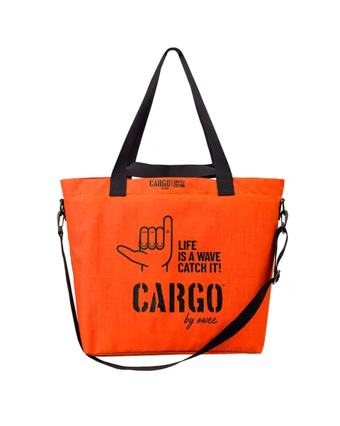 Torba CLASSIC orange LARGE "Life is a Wave" edition