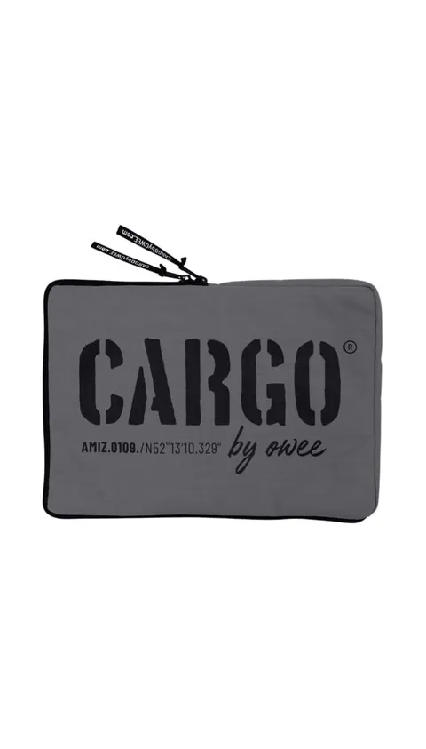 Szare etui na laptopa z pasem LARGE
