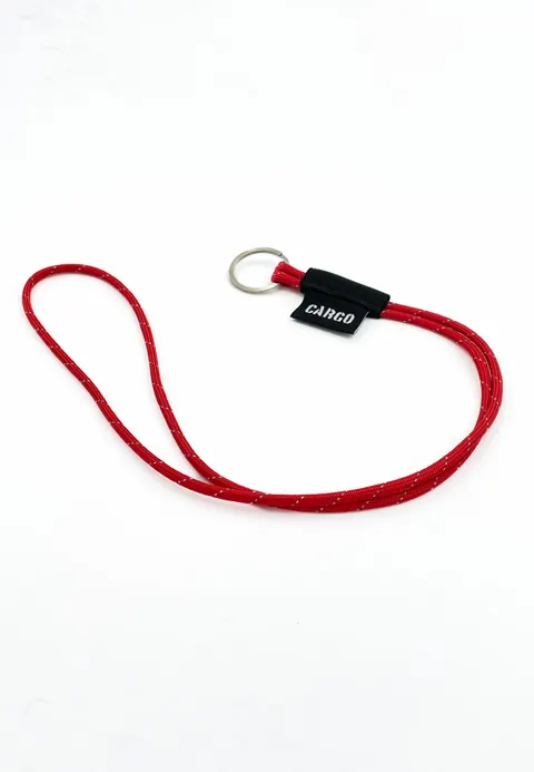Smycz Paracord Reflective RED z kółkiem