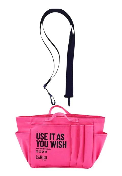 Organizer "SERCE TORBY" pink z pasem