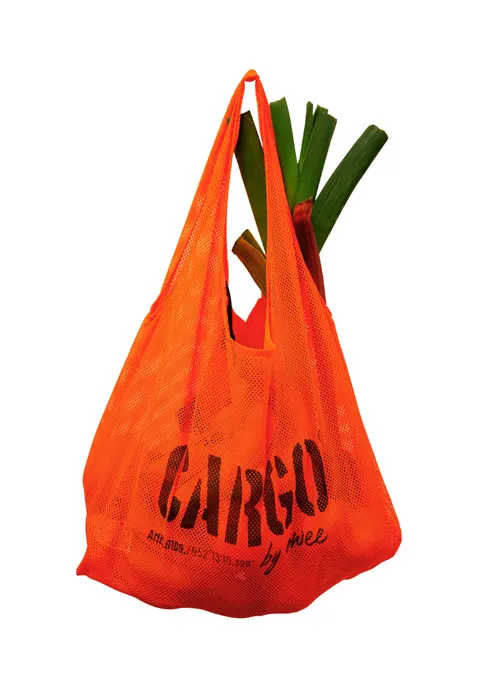 TORBA SHOPPER MESH NEON ORANGE