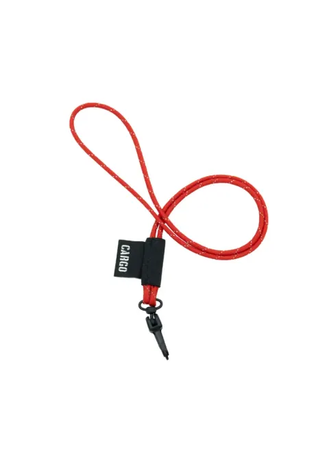 Smycz Paracord Reflective RED z karabińczykiem