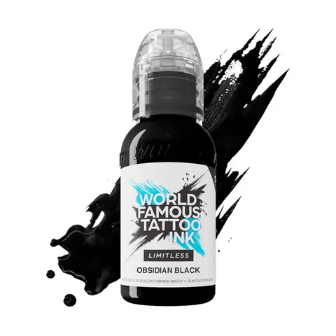 World Famous Limitless tusz do tatuażu Obsidian Outlining Black 30ml