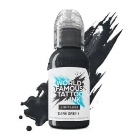 World Famous Limitless tusz do tatuażu Dark Grey 1 30 ml