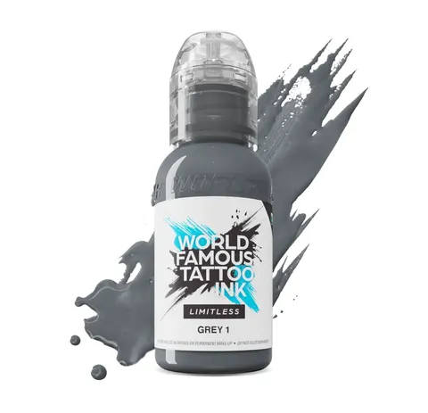 World Famous Limitless tusz do tatuażu Grey 1 30 ml