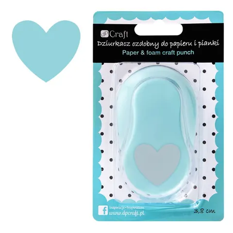 Dziurkacz ozdobny do papieru i pianki 3.8 cm dpCraft - serce