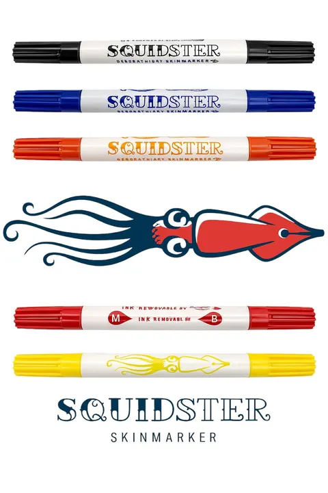 Squidster flamaster dwustronny do szkicowania tatuażu