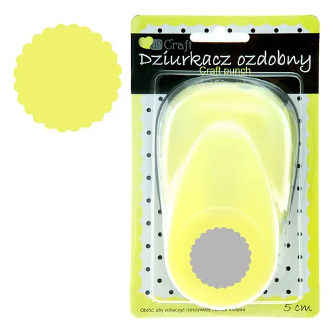 Dziurkacz ozdobny do papieru 5 cm dpCraft - kółko z falbanką