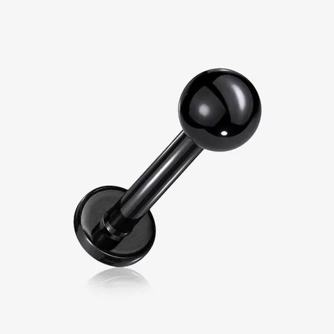 Tytanowy labret Czarny