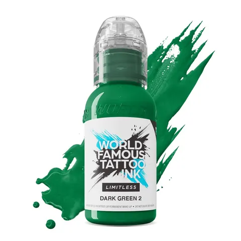 World Famous Limitless tusz do tatuażu Dark Green 2 30ml