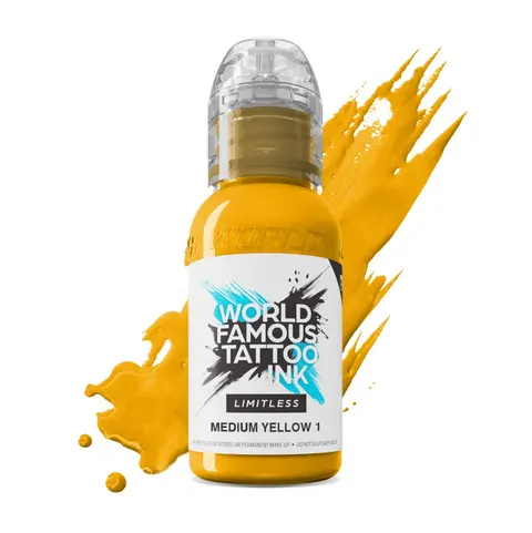 World Famous Limitless tusz do tatuażu Medium Yellow 1 30ml