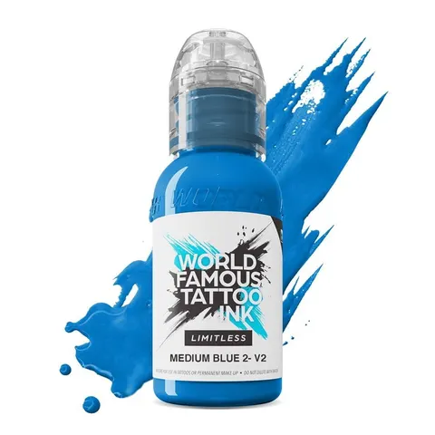 World Famous Limitless tusz do tatuażu Medium Blue 2v2 30ml